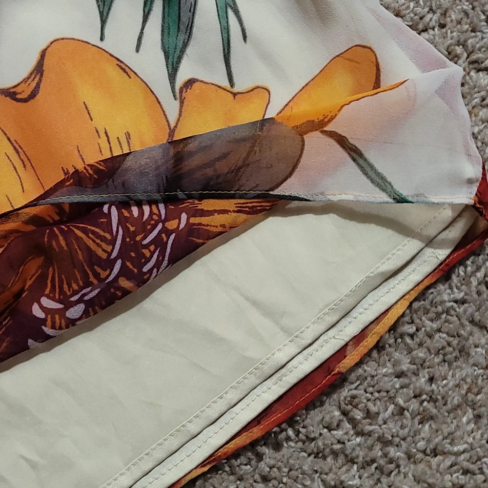 Arden B Strapless Floral Dress Small - Picture 3 of 6